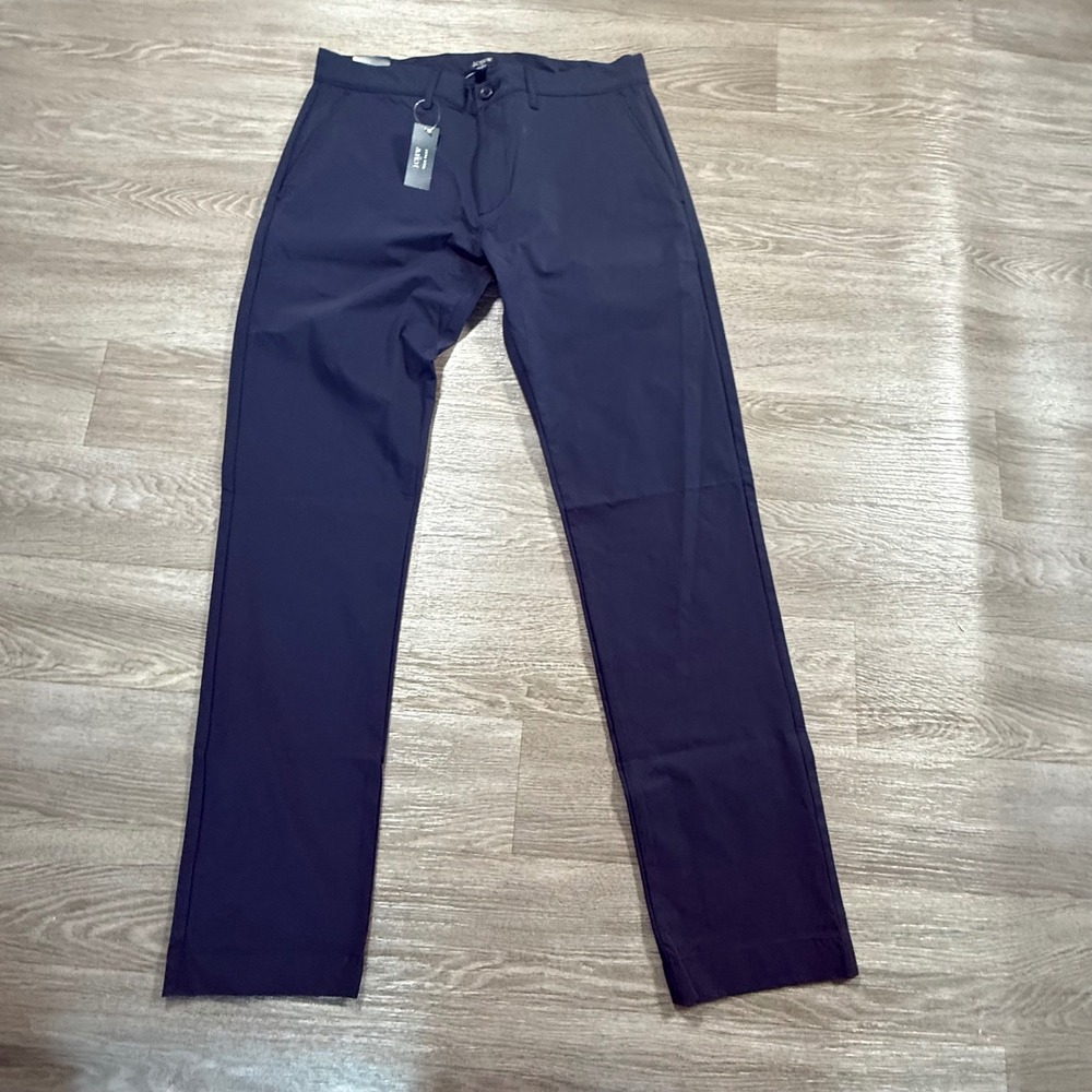 J.Crew Flex Tech Pants Mens 31x32 Slim Fit Navy Blue AA712 NWT
